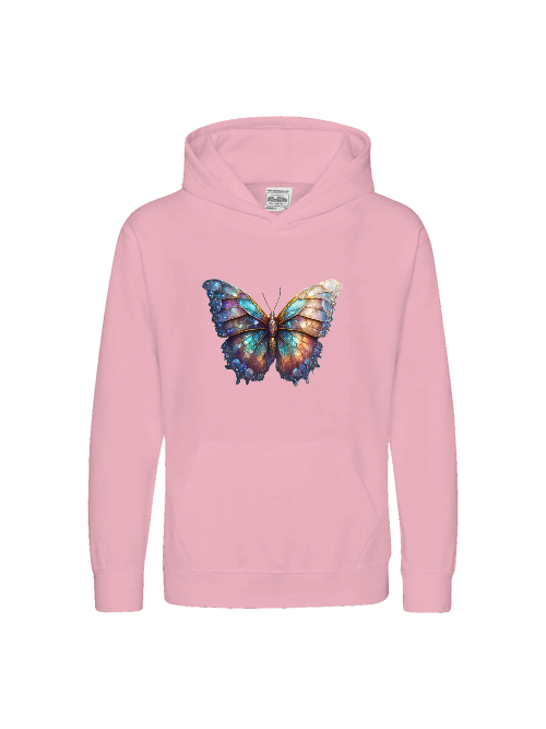 Sudadera con capucha premium para niños Butterfly Gallaxy