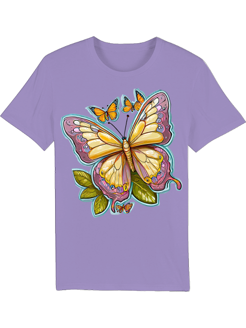 Creator T-Shirt Partner Shirt Butterfly painted with aura