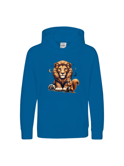 Sudadera con capucha Premium para niños Loewe con ardillas y lunas
