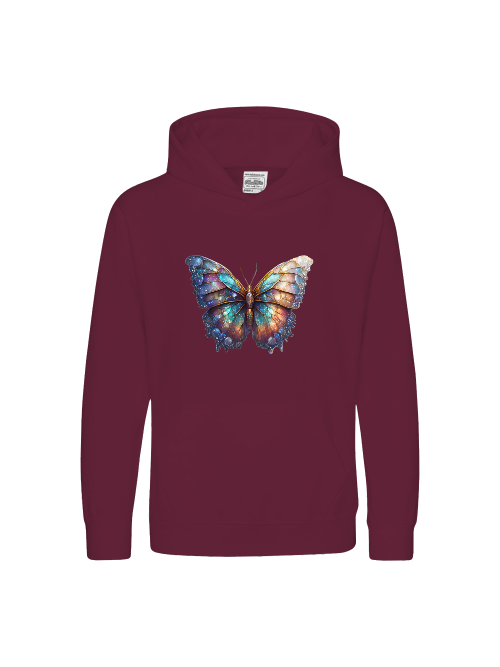 Kids Premium Hooded Sweat Butterfly Gallaxy