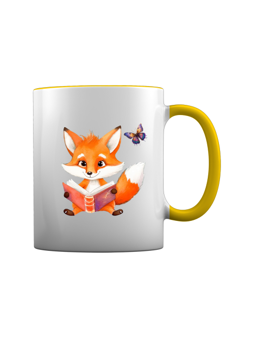 Tasse Fuchs mit Schmetterling