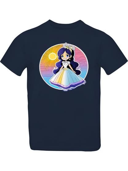 Prinzessin Sonnenuntergang mit Blauschimmer T-Shirt Kids SK