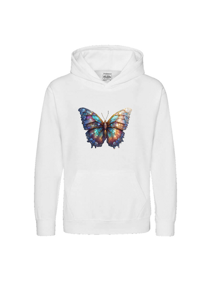 Sudadera con capucha premium para niños Butterfly Gallaxy