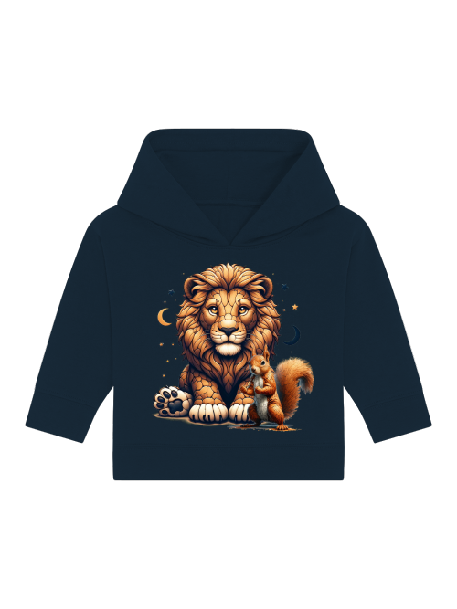 Loewe mit Eichhörnchen und Monde Baby Cruiser Hoodie SK