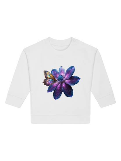 Galaxie Blume mit Schmetterling Baby Changer Sweatshirt SK