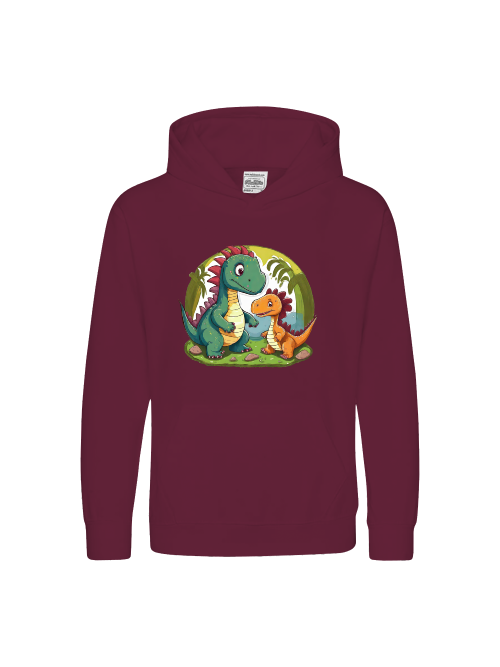 Sudadera con capucha Kids Premium dos dinosaurios