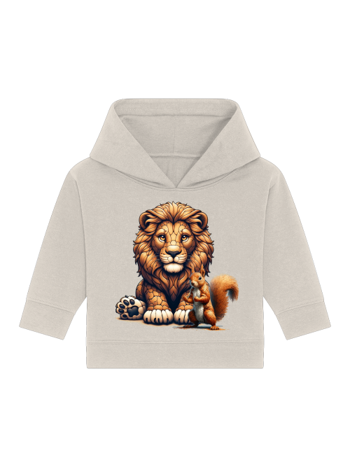 Loewe mit Eichhörnchen Baby Cruiser Hoodie SK