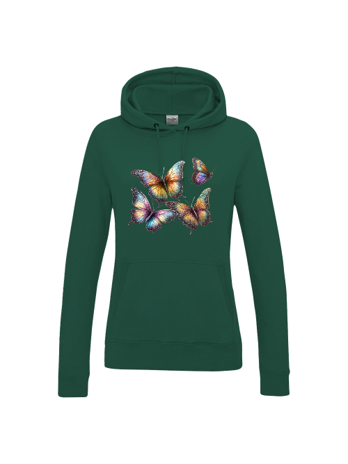 Girlie College Hoodie Partnershirt Schmetterling Gruppe