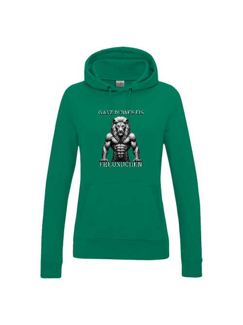 Girlie College Hoodie Partnershirt Löwe Ganz dünnes Eis