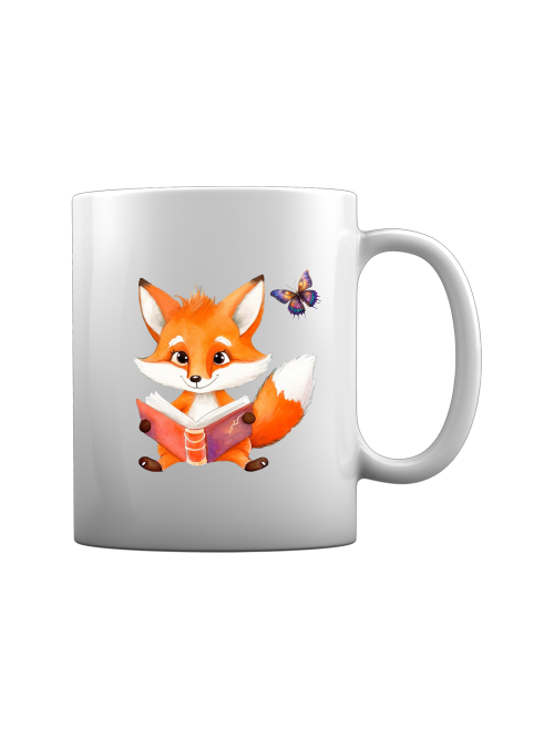 Tasse Fuchs mit Schmetterling