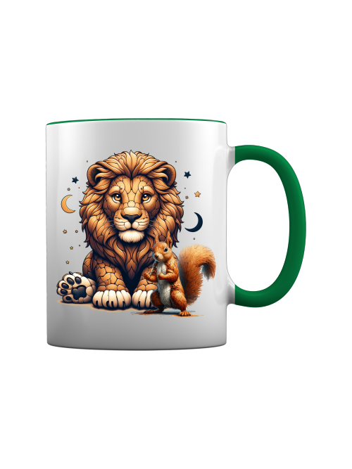 Tasse Loewe mit Eichhörnchen und Monde