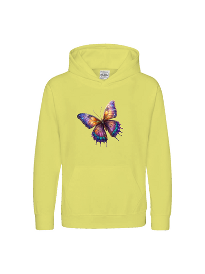 Sudadera con capucha Kids Premium Butterfly en tonos azules