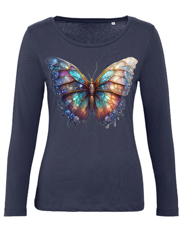 Organic Inspire women Partnershirt Gallaxieschmetterling