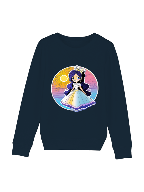 Mini Changer sweatshirt Princess Sunset with blue shimmer