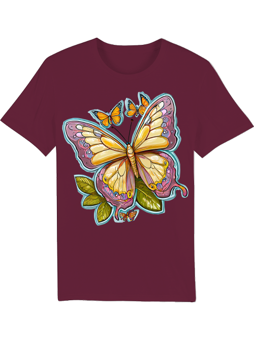 Creator T-Shirt Partner Shirt Butterfly painted with aura