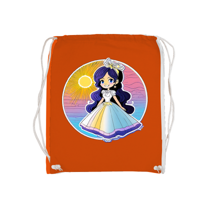 Basic gym bag Princess Sunset with blue shimmer
